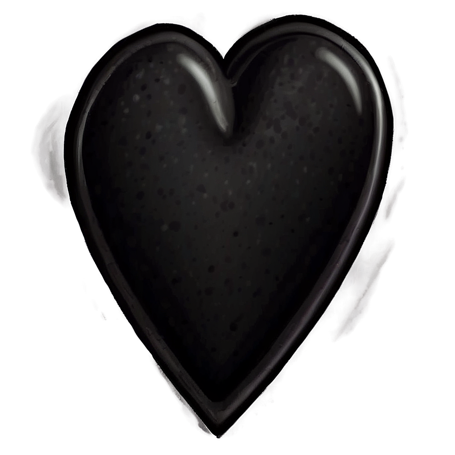 Hand-drawn Black Heart Png Sqm36