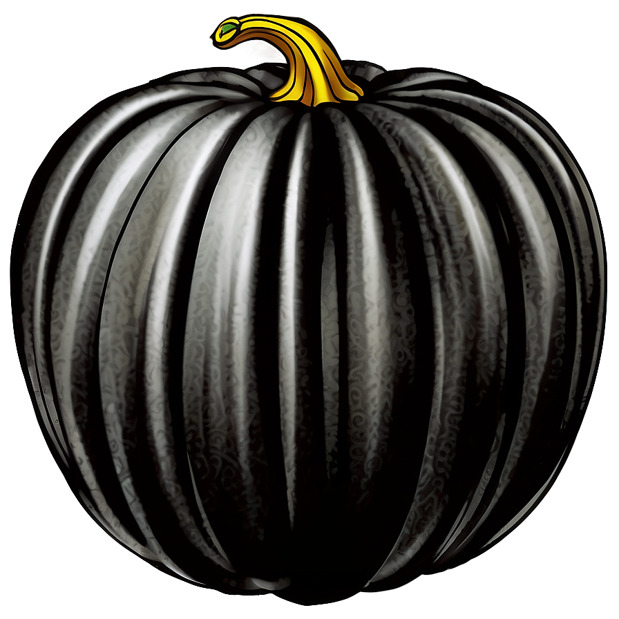 Hand-drawn Black Pumpkin Png Jek42