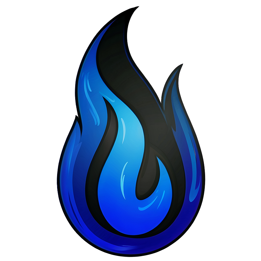 Hand-drawn Blue Flame Png Xcp