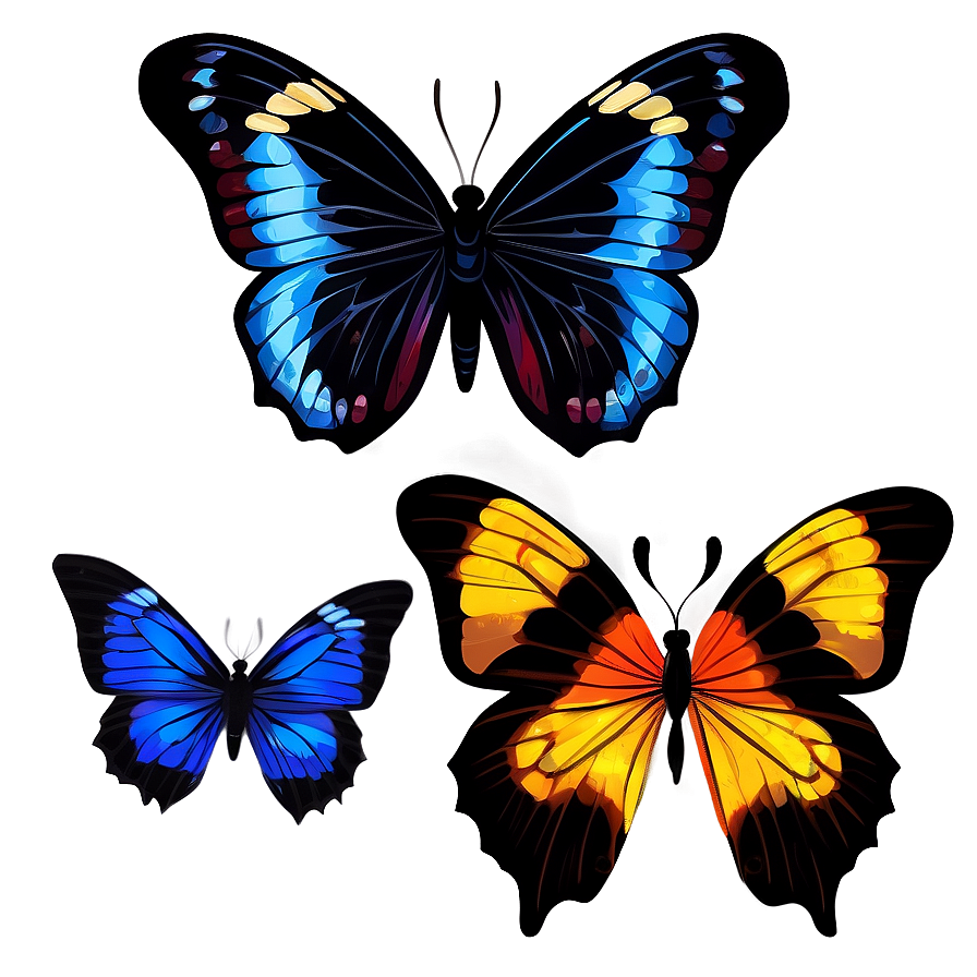 Hand Drawn Butterflies Png 35