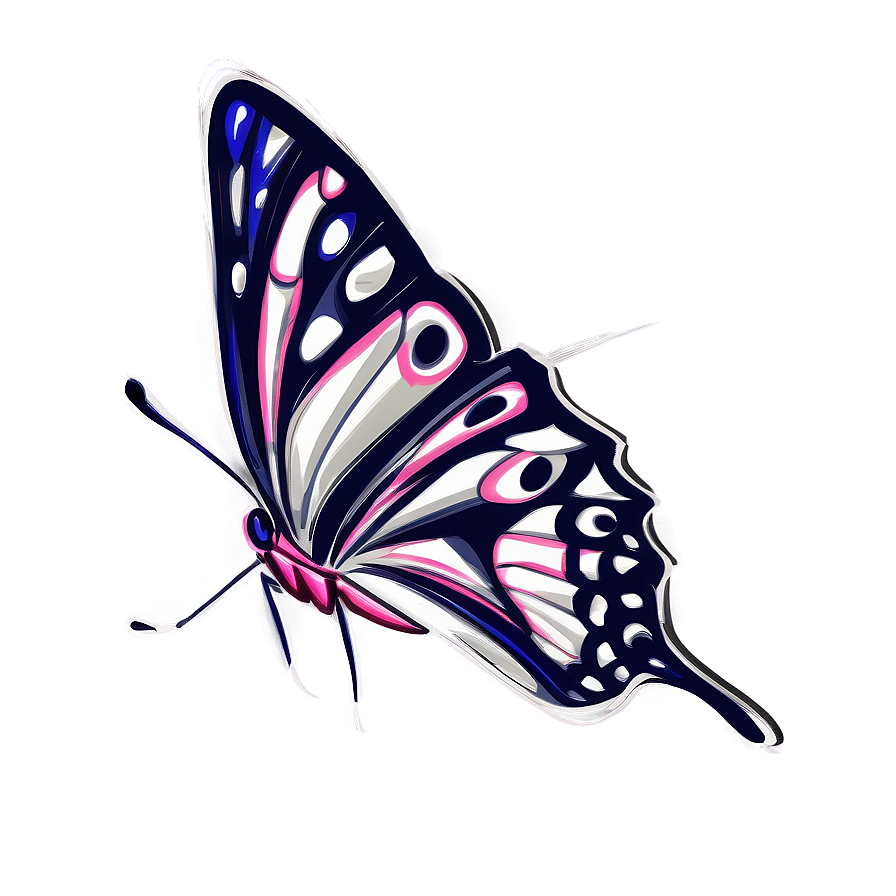 Hand Drawn Butterfly Sketch Png 04292024