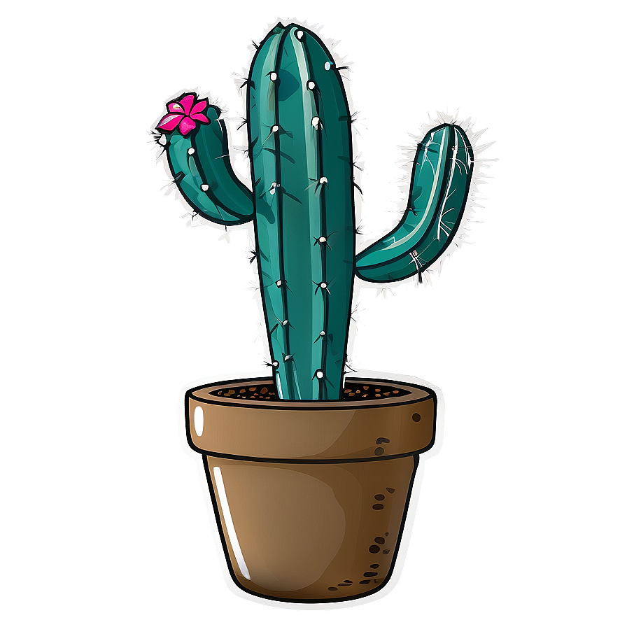 Hand-drawn Cactus Set Png 68