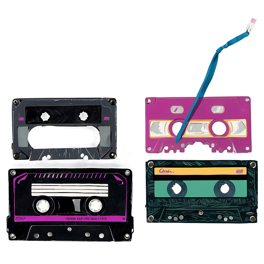 Hand Drawn Cassette Tape Png 73