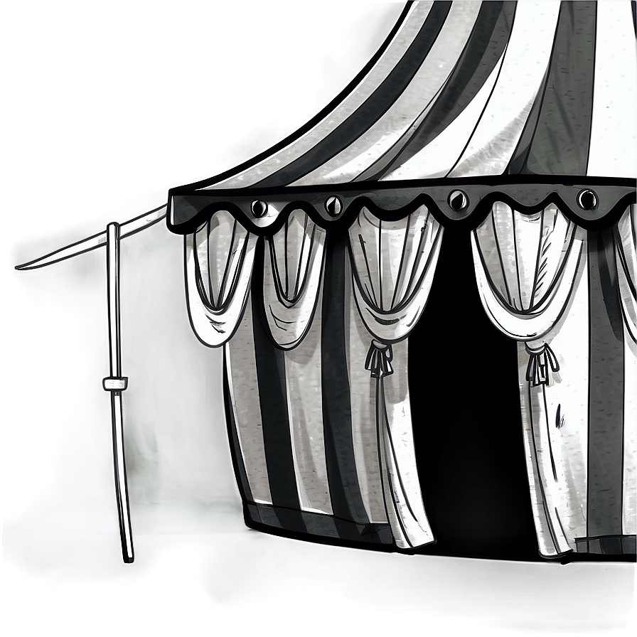 Hand-drawn Circus Tent Sketch Png Rje73