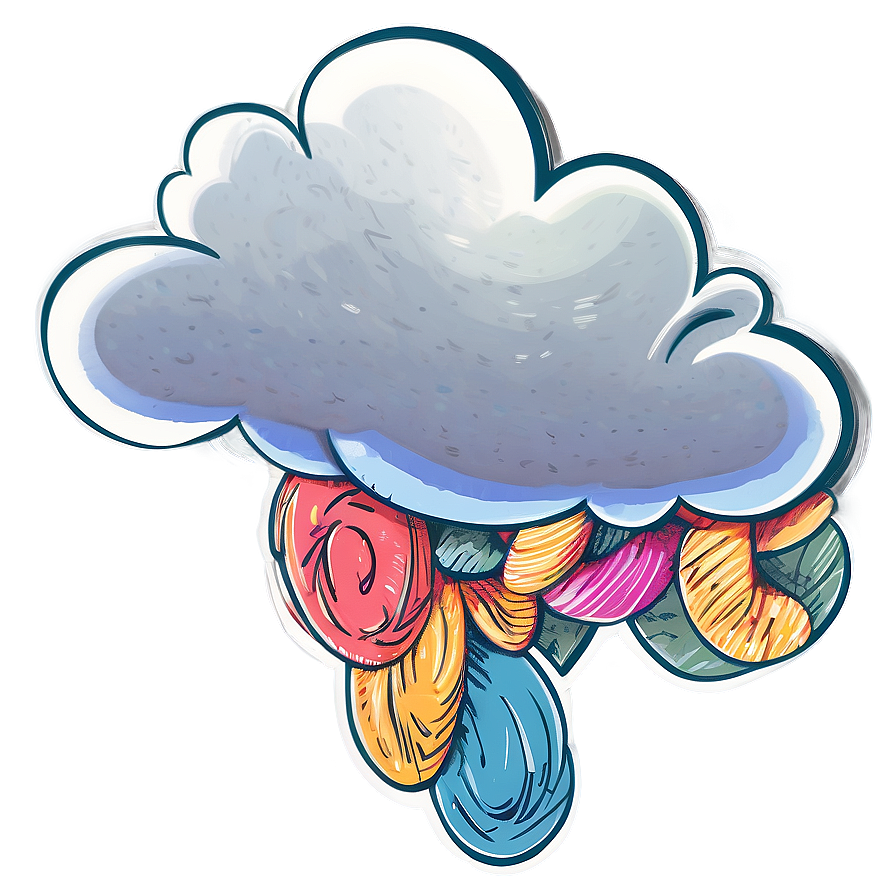 Hand Drawn Cloud Clipart Png Otx58