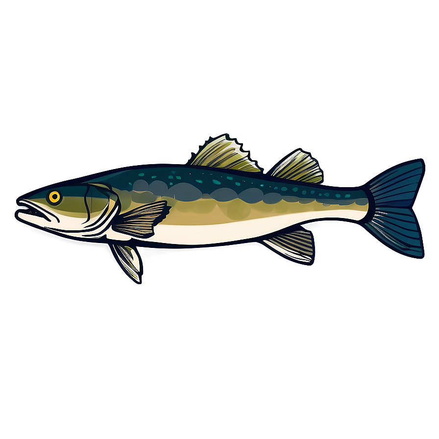 Hand-drawn Cod Fish Png Hva87