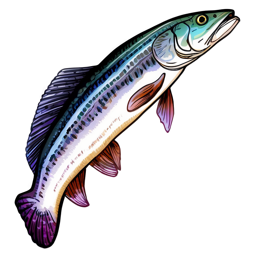 Hand-drawn Cod Fish Png Ksu14