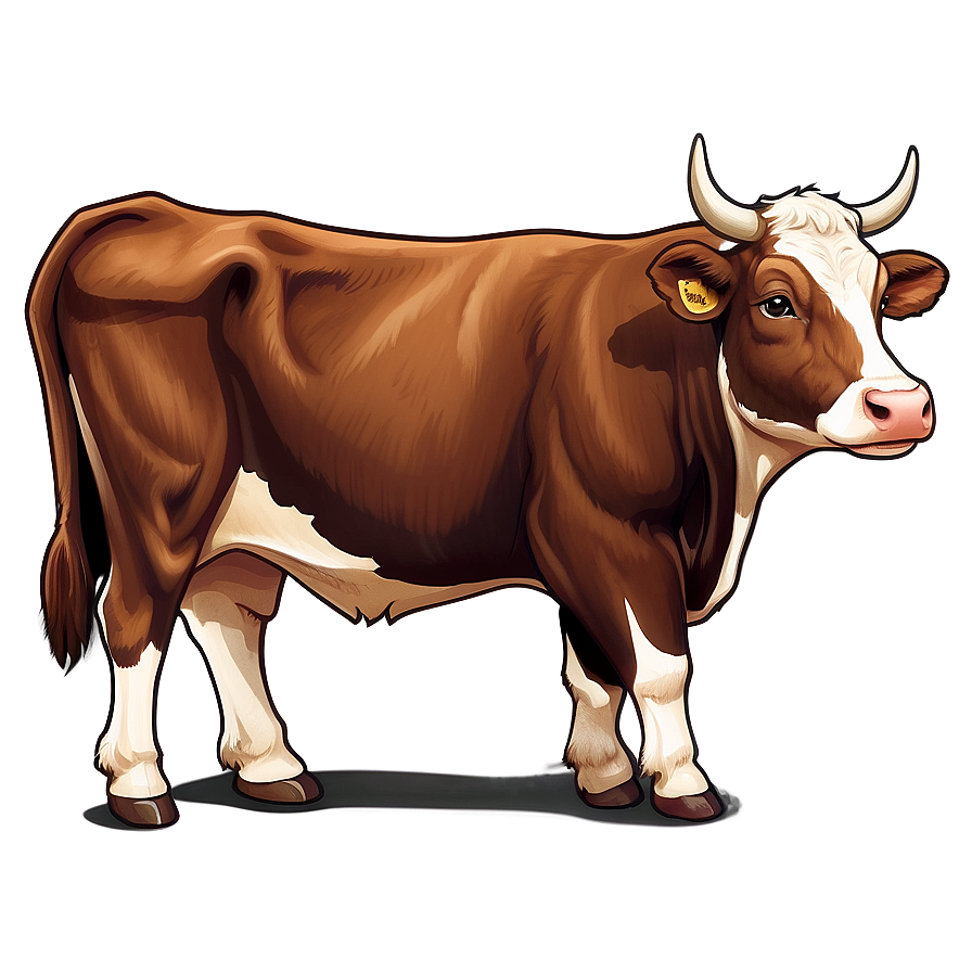 Hand Drawn Cow Clipart Png 72