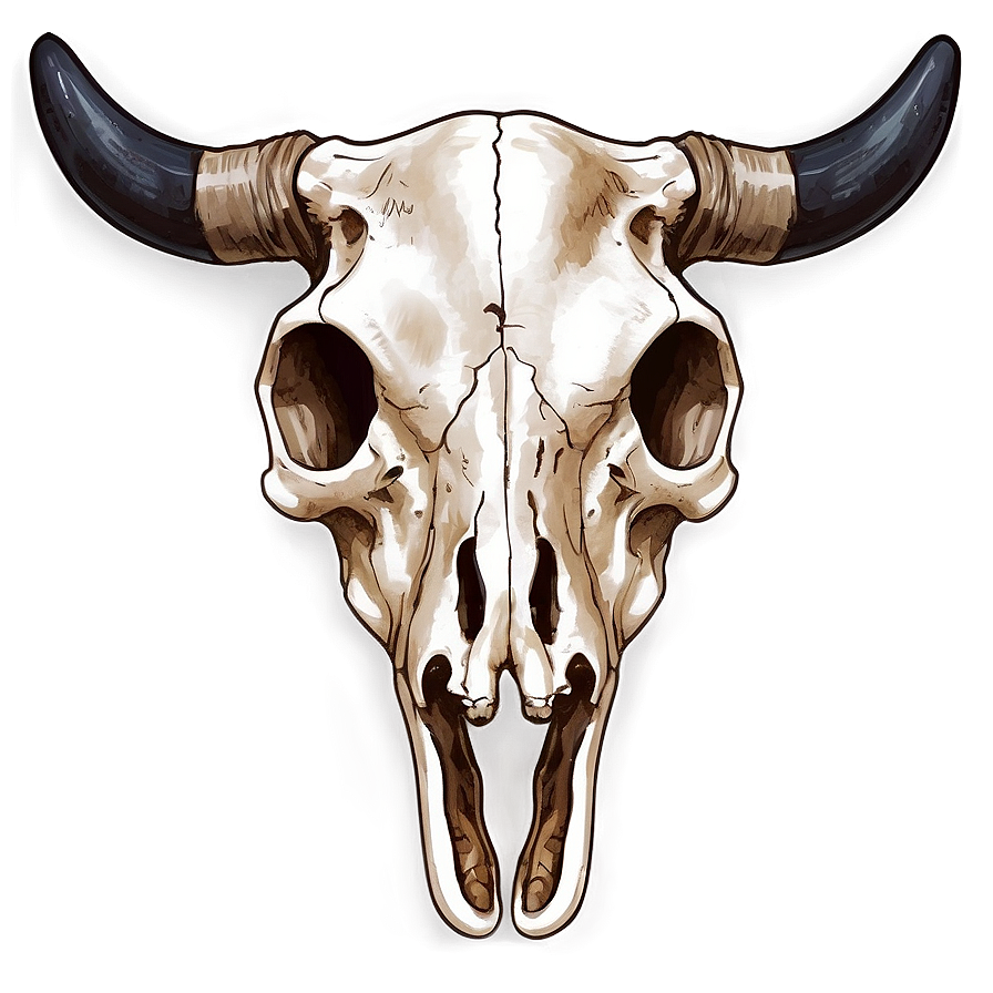 Hand-drawn Cow Skull Png Sps