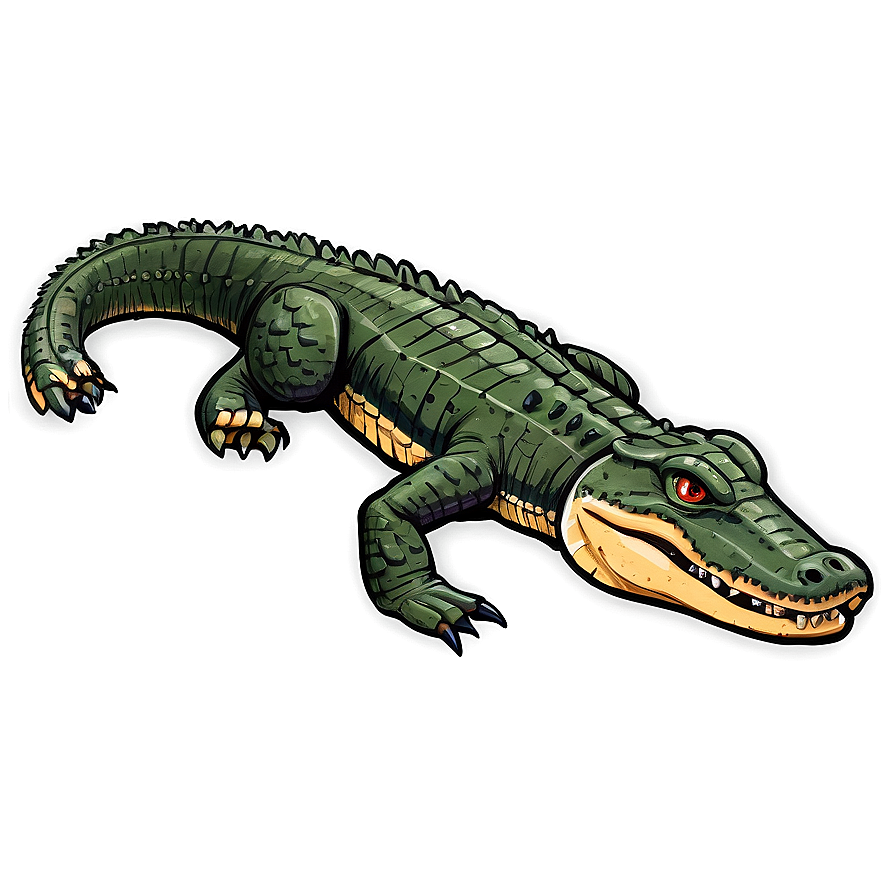 Hand Drawn Crocodile Png 06112024