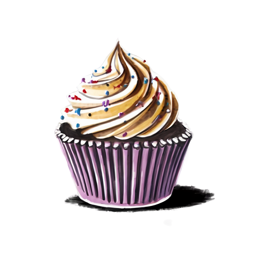 Hand Drawn Cupcake Png Fcm