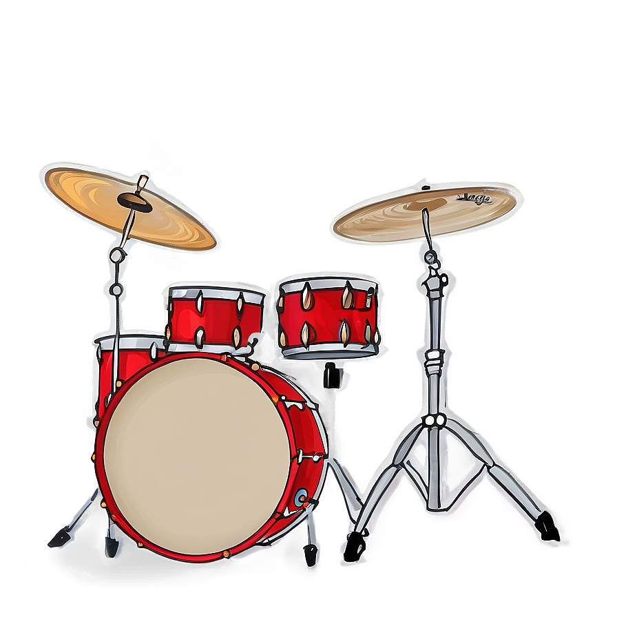 Hand Drawn Drum Kit Png 24