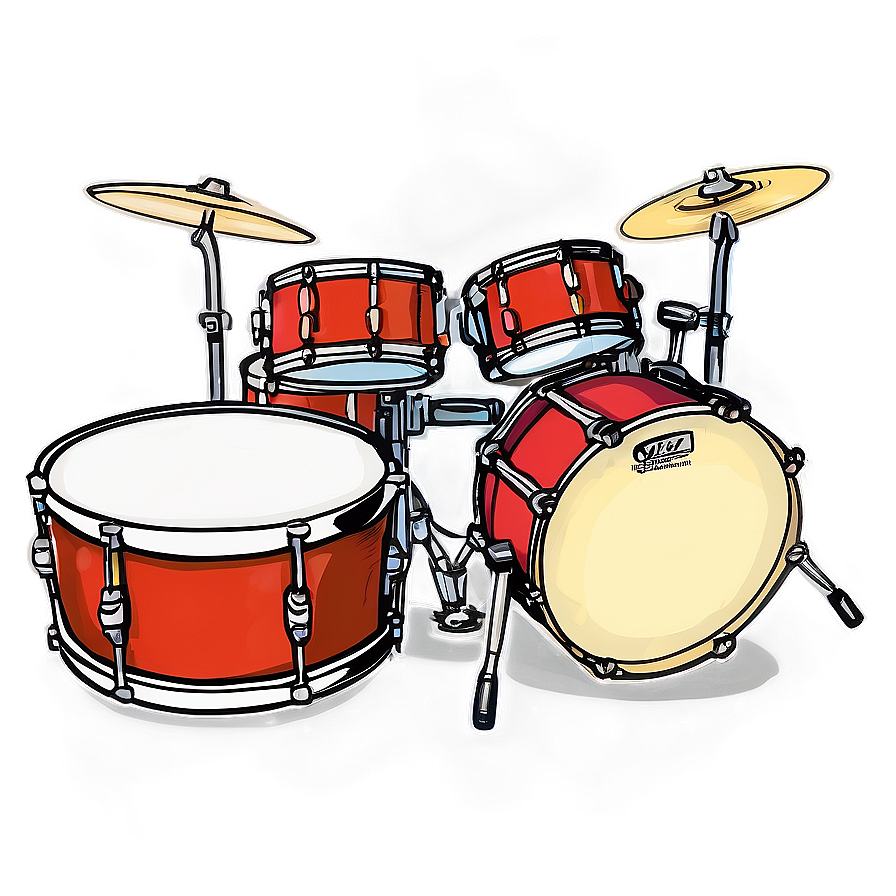 Hand Drawn Drum Kit Png Uph