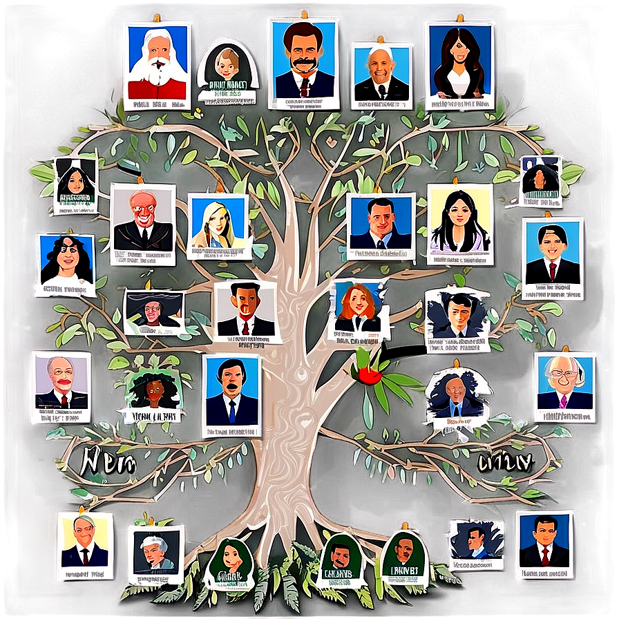 Hand-drawn Family Tree For Reunion Png 06212024