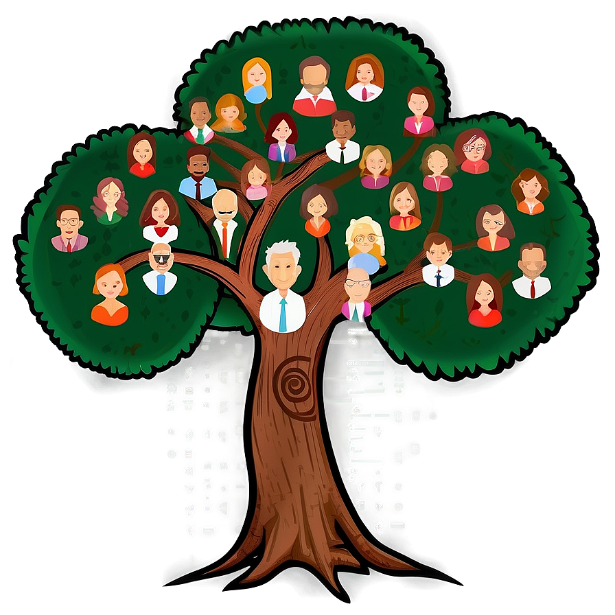 Hand-drawn Family Tree For Reunion Png Xtp