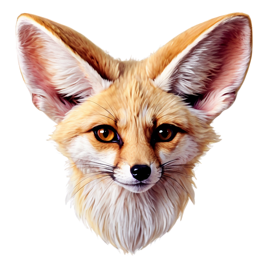 Hand-drawn Fennec Fox Portrait Png Lat