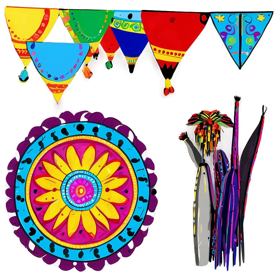 Hand-drawn Fiesta Elements Png Pqa45