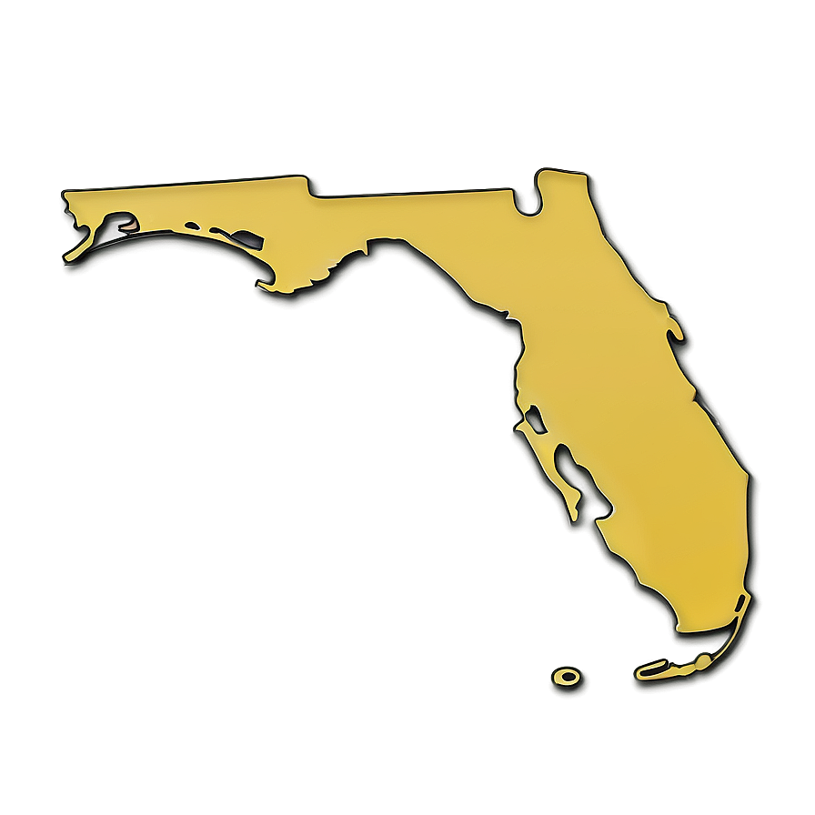 Hand Drawn Florida Outline Png Kew