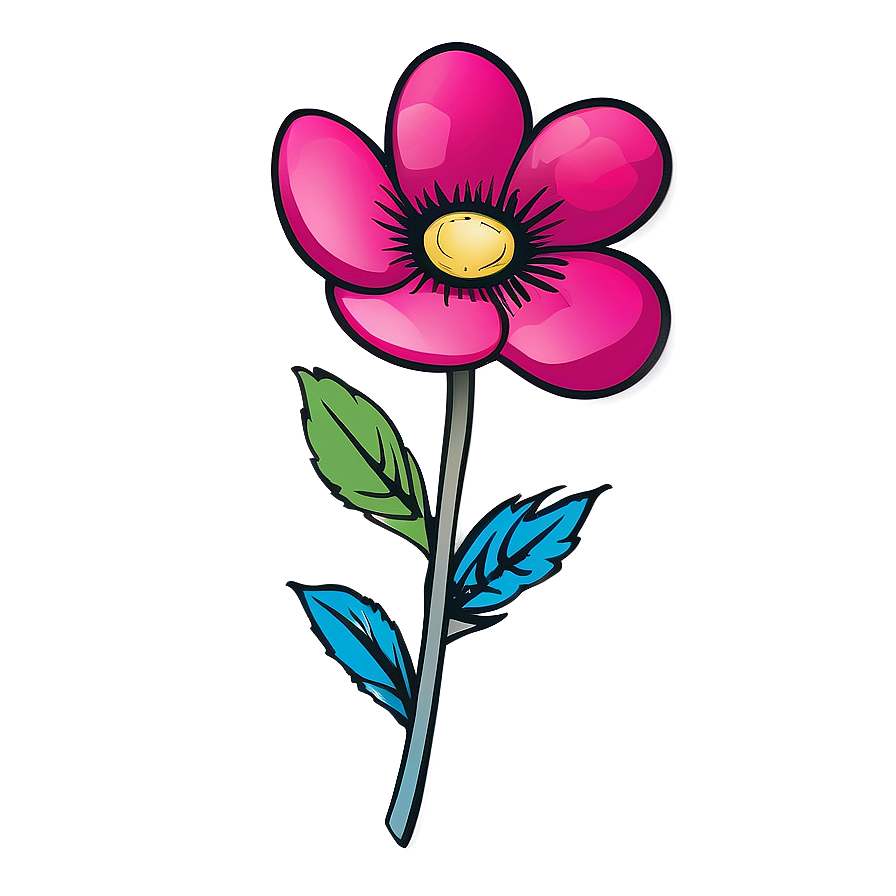 Hand-drawn Flower Outline Png Qgh98