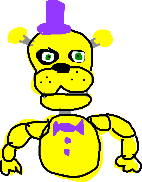 Hand Drawn Fredbear Character Art