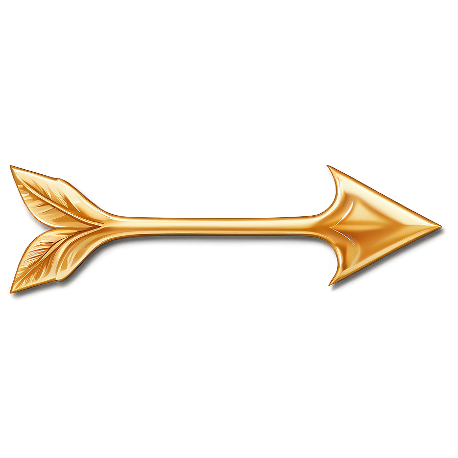 Hand Drawn Gold Arrow Png Axu