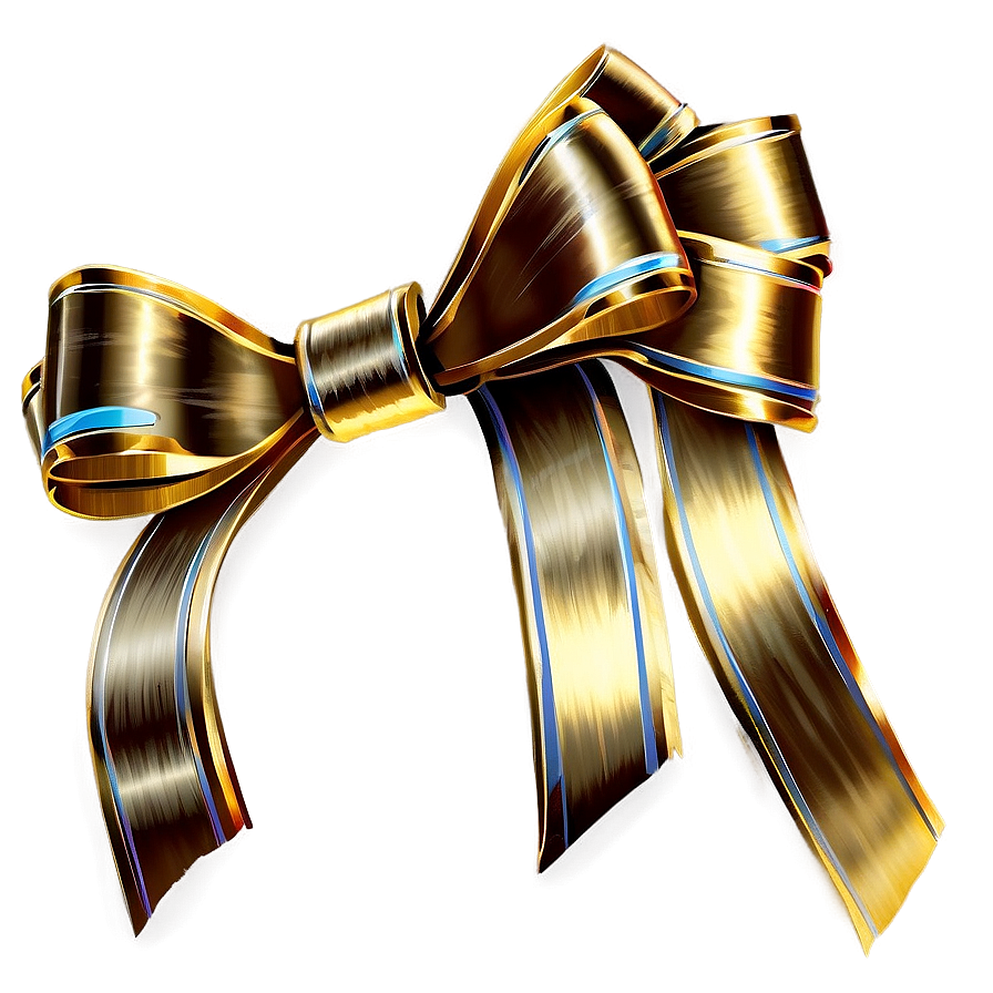 Hand Drawn Gold Bow Png 84