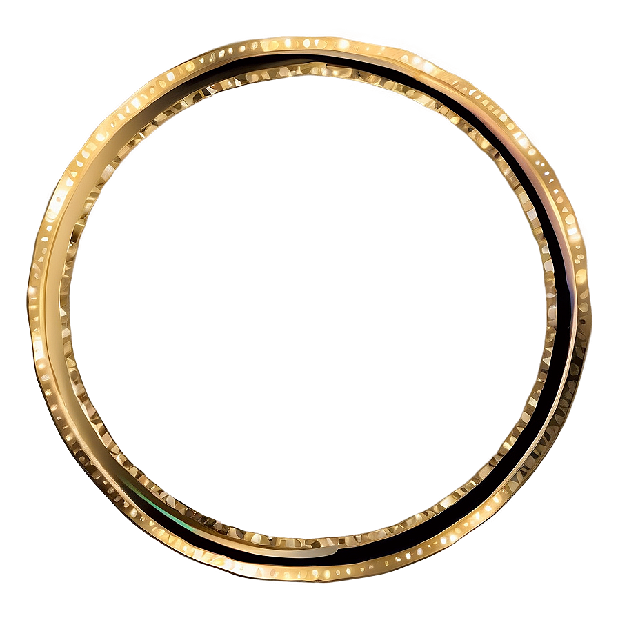 Hand Drawn Gold Circle Frame PNG 06262024 PNG image with a transparent background, free high-resolution download