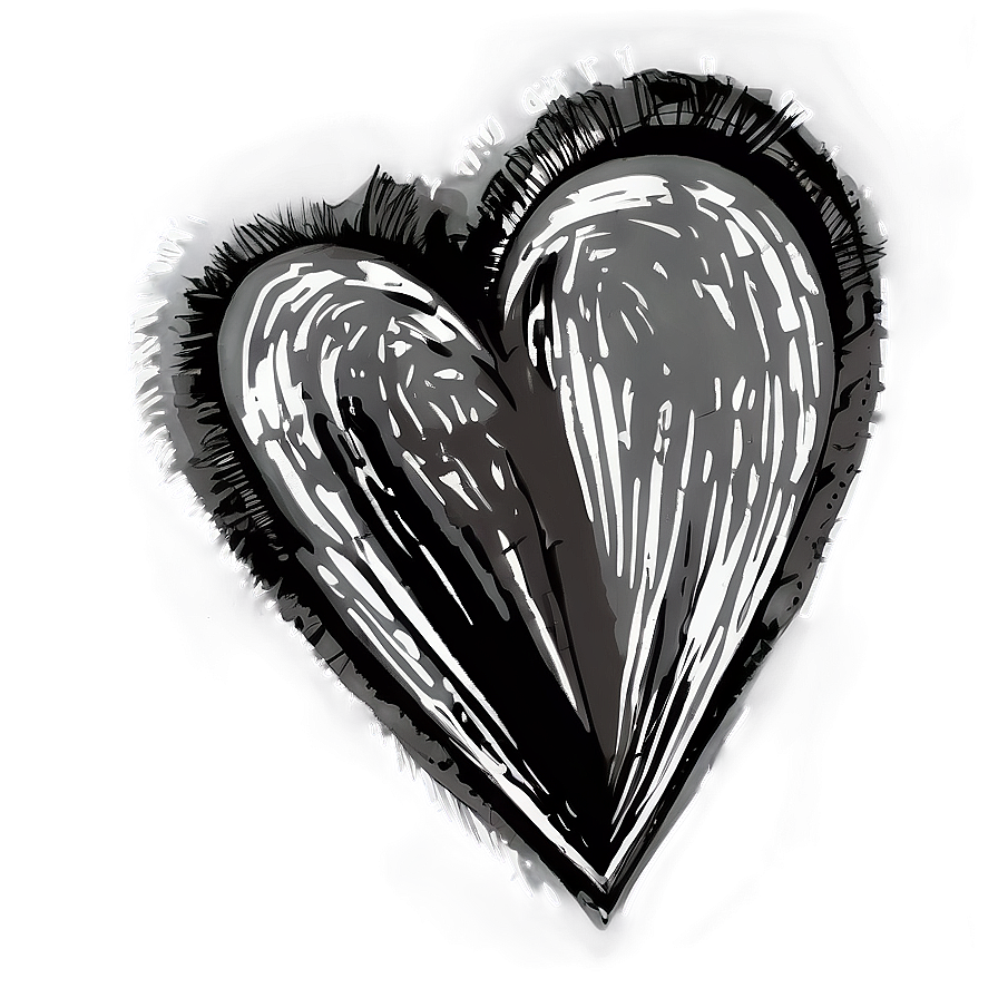 Hand-drawn Heart Art Png 05252024