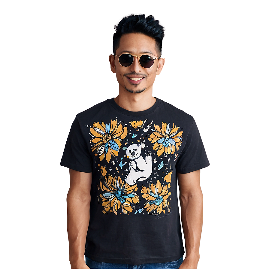 Hand-drawn Illustration Graphic Tee Png 96