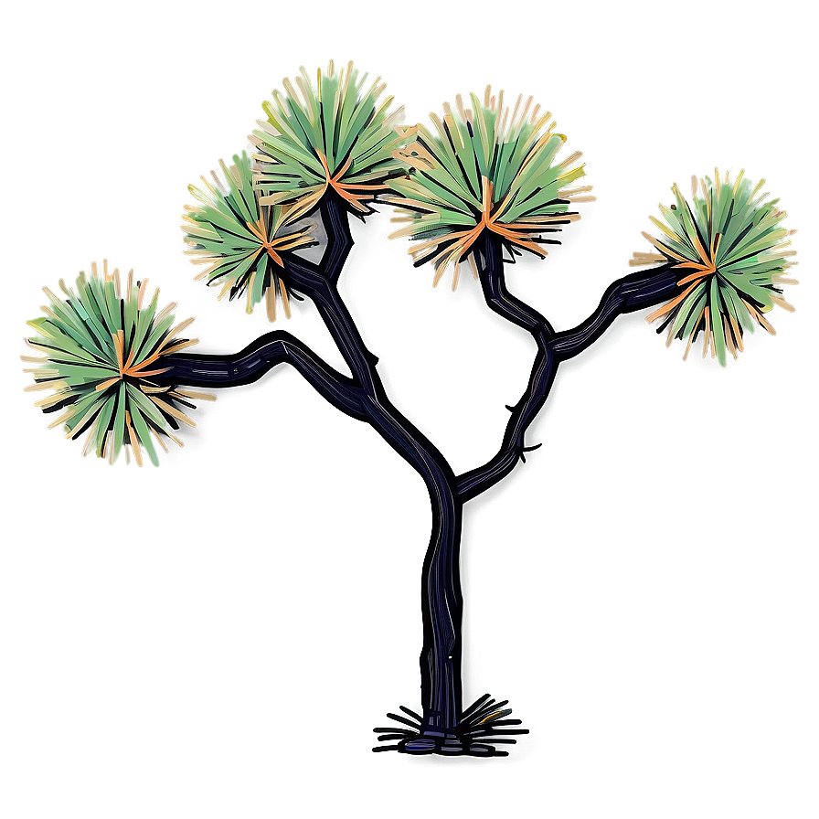 Hand-drawn Joshua Tree Illustration Png 4