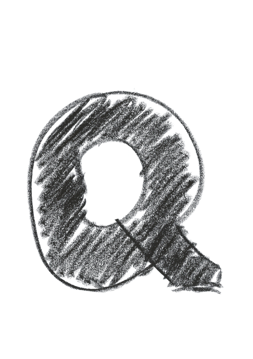 Hand Drawn Letter Q Sketch