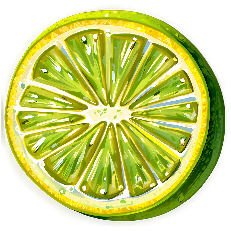 Hand Drawn Lime Slice Png Pkl9