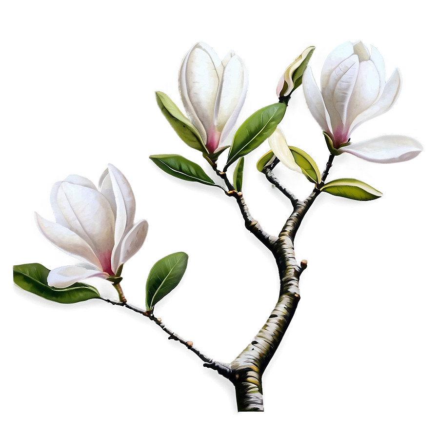 Hand Drawn Magnolia Tree Png 06212024