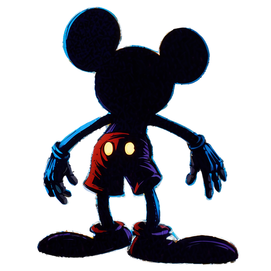 Hand-drawn Mickey Mouse Silhouette Png Dux79