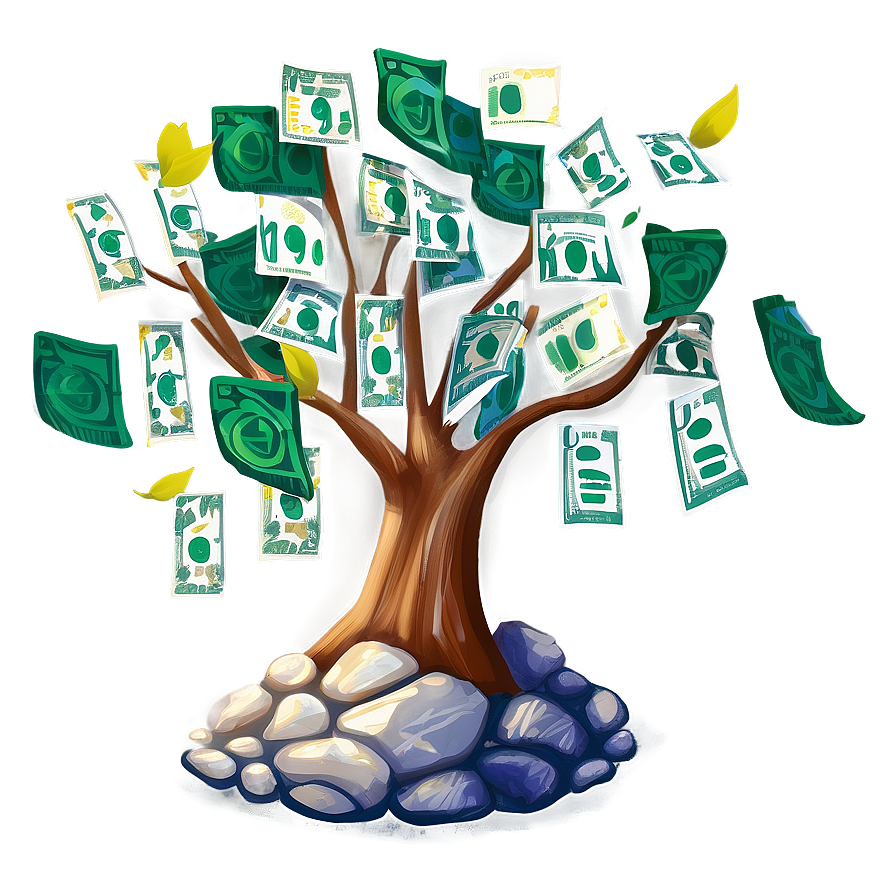 Hand Drawn Money Tree Png Pug