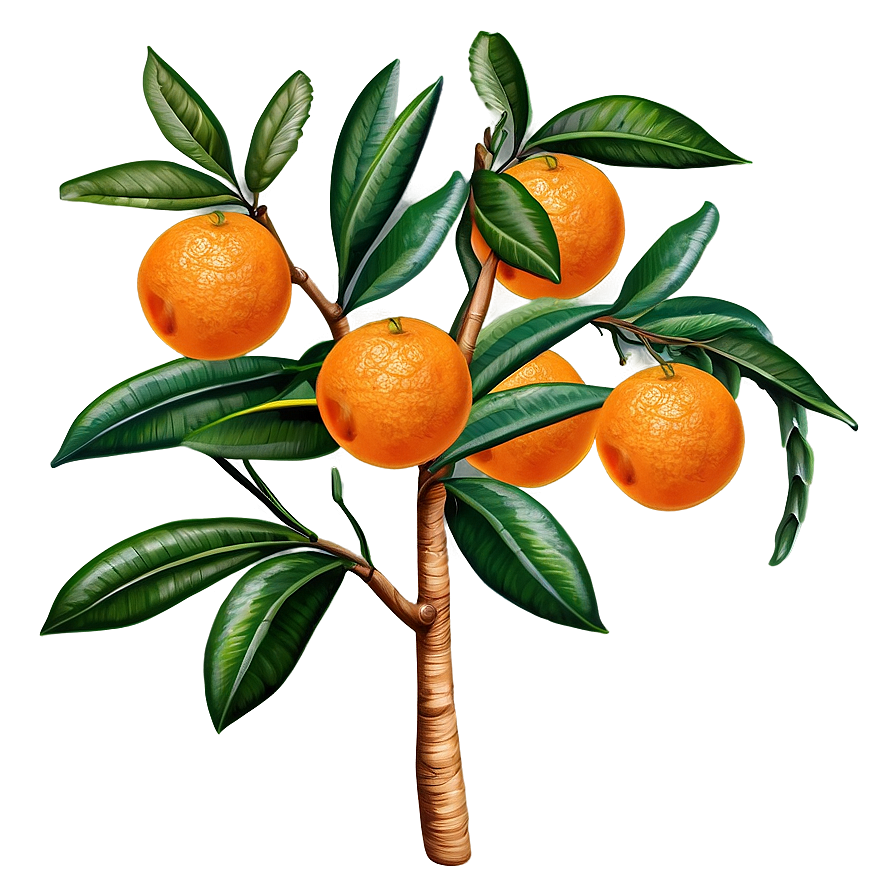 Hand Drawn Orange Tree Png 70