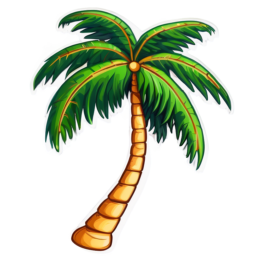 Hand Drawn Palm Tree Emoji Png Hen