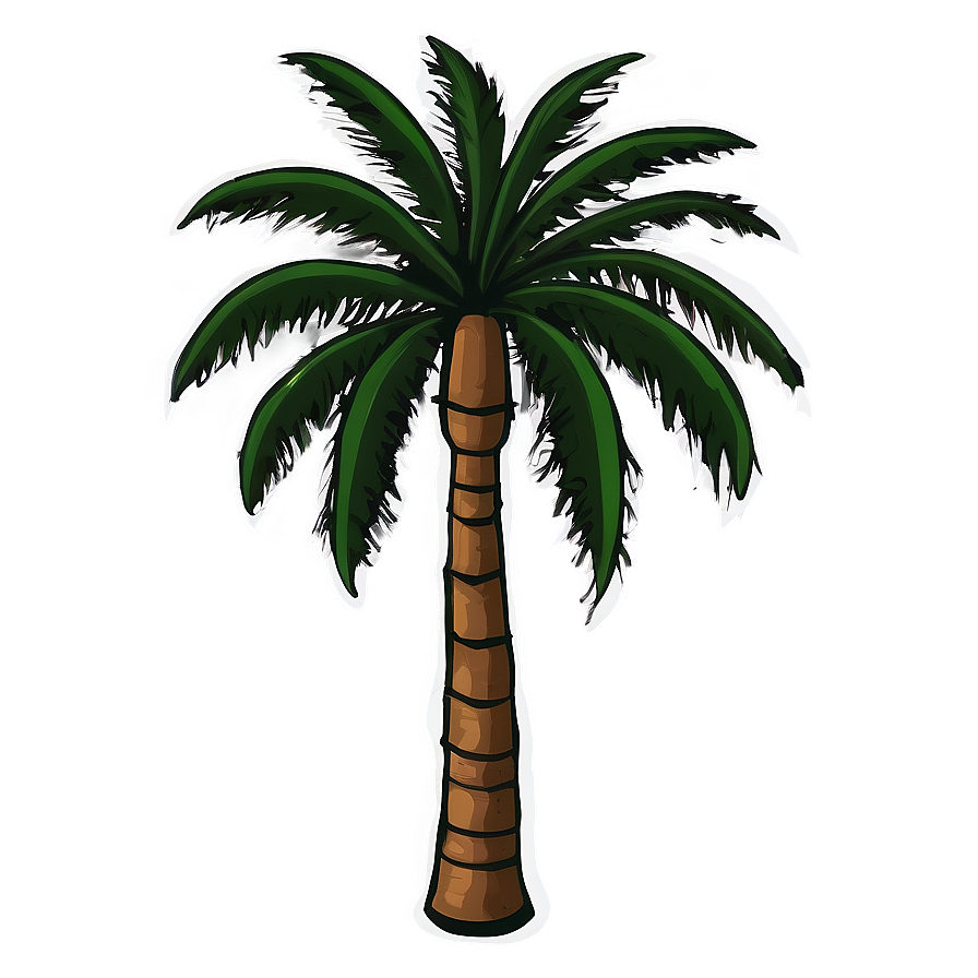 Hand Drawn Palms Png 06112024