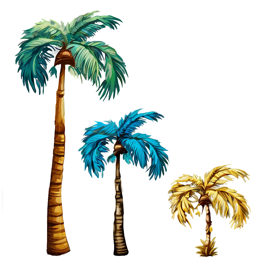 Hand Drawn Palms Png 06112024