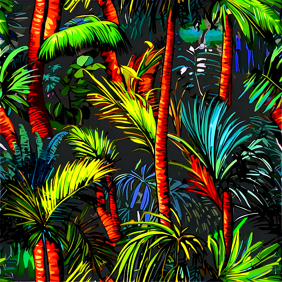 Hand Drawn Palms Png Etb