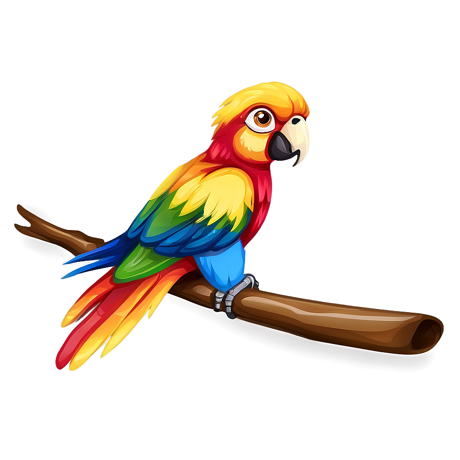 Hand Drawn Parrot Png 35