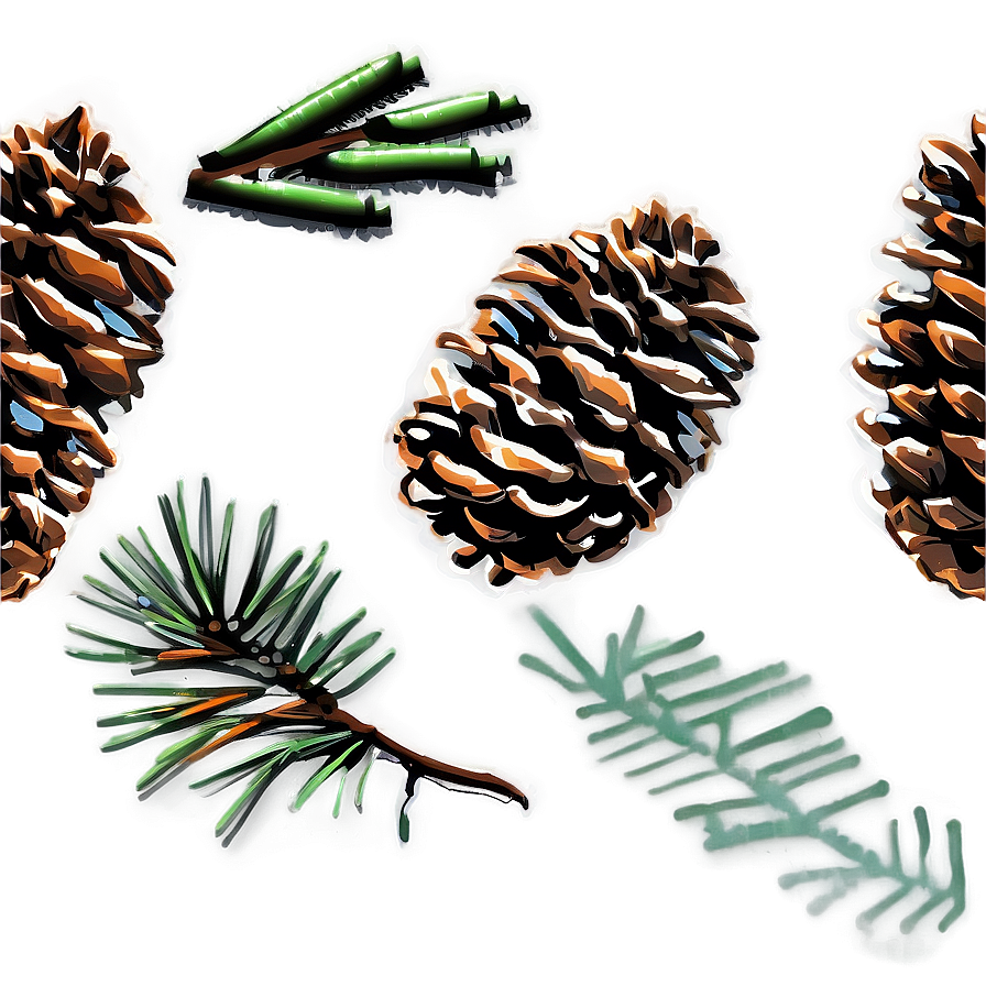 Hand-drawn Pinecone Sketch Png 23