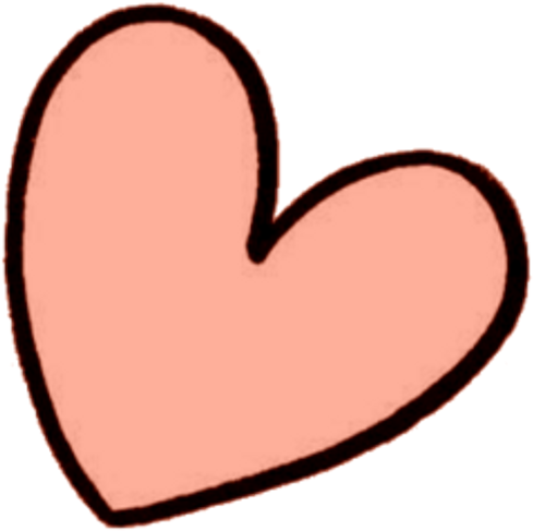 Hand Drawn Pink Heart Transparent Background.png