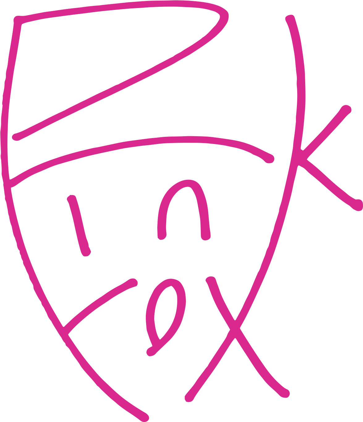 Hand Drawn Pink Shrug Emoji