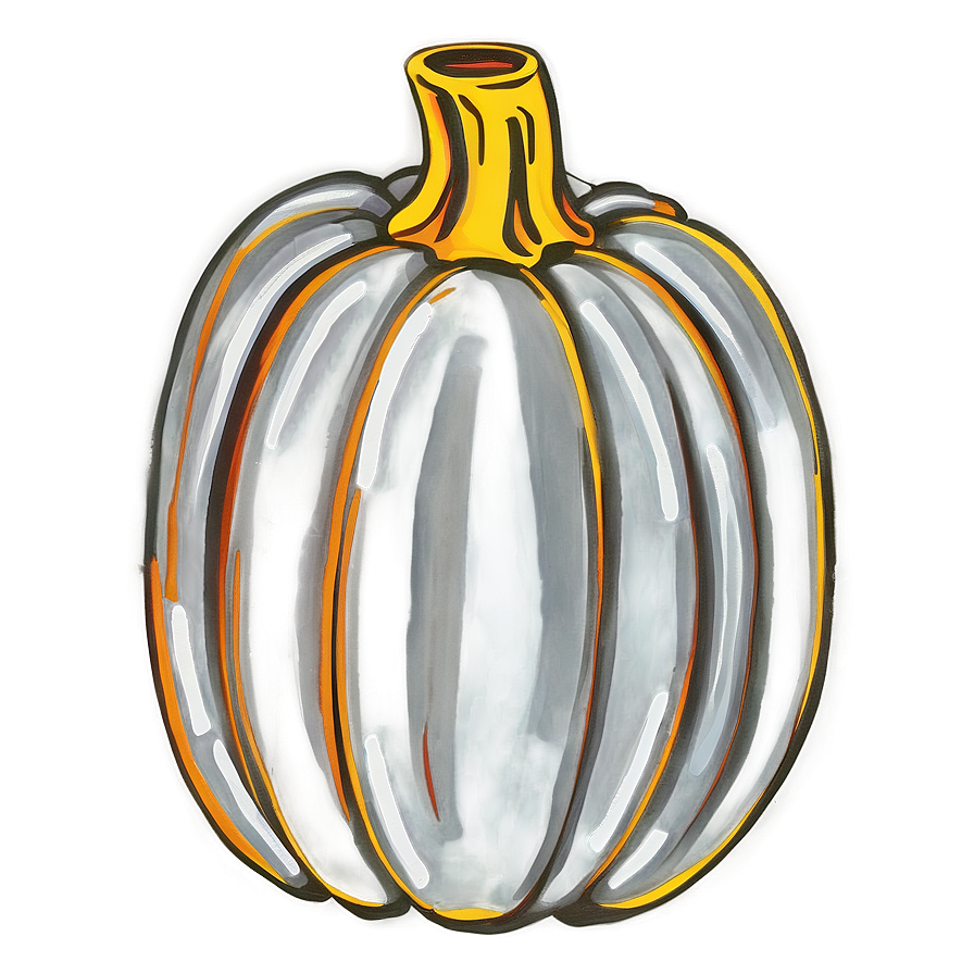 Hand-drawn Pumpkin Sketch Png 05242024