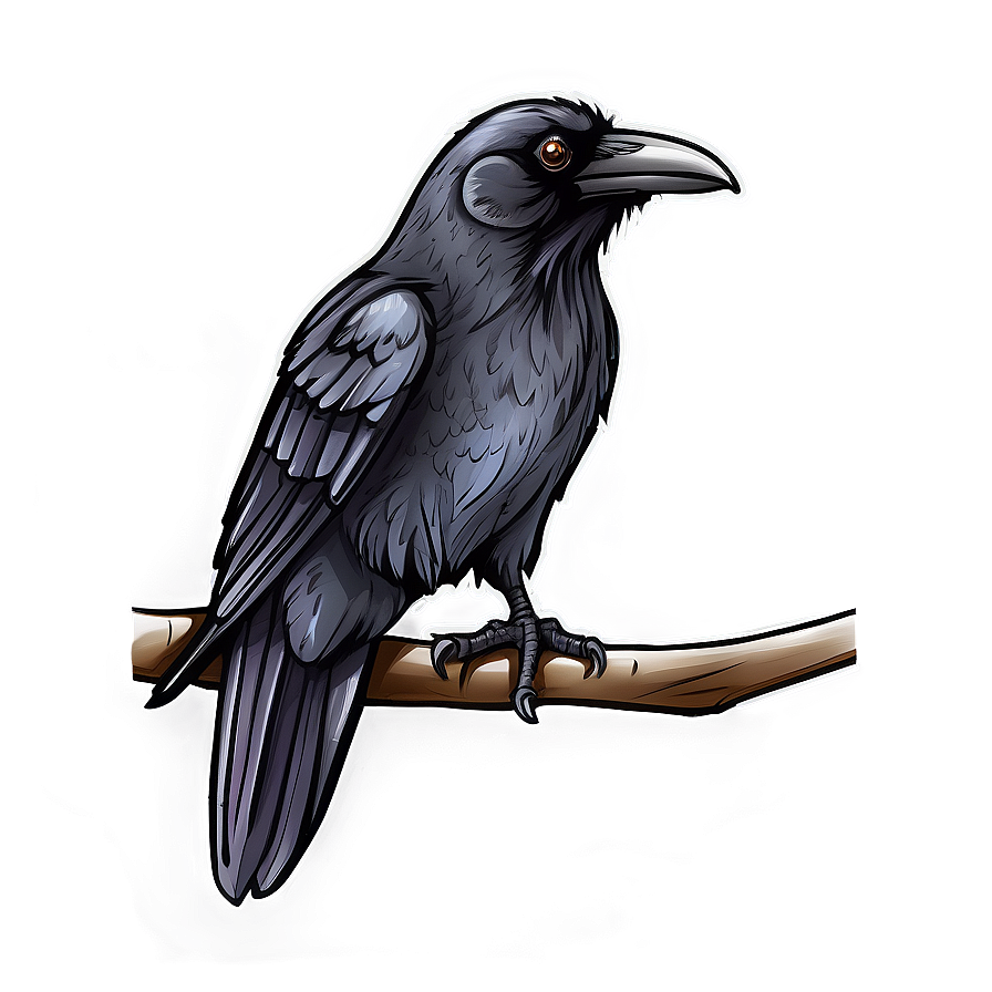 Hand-drawn Raven Sketch Png 45