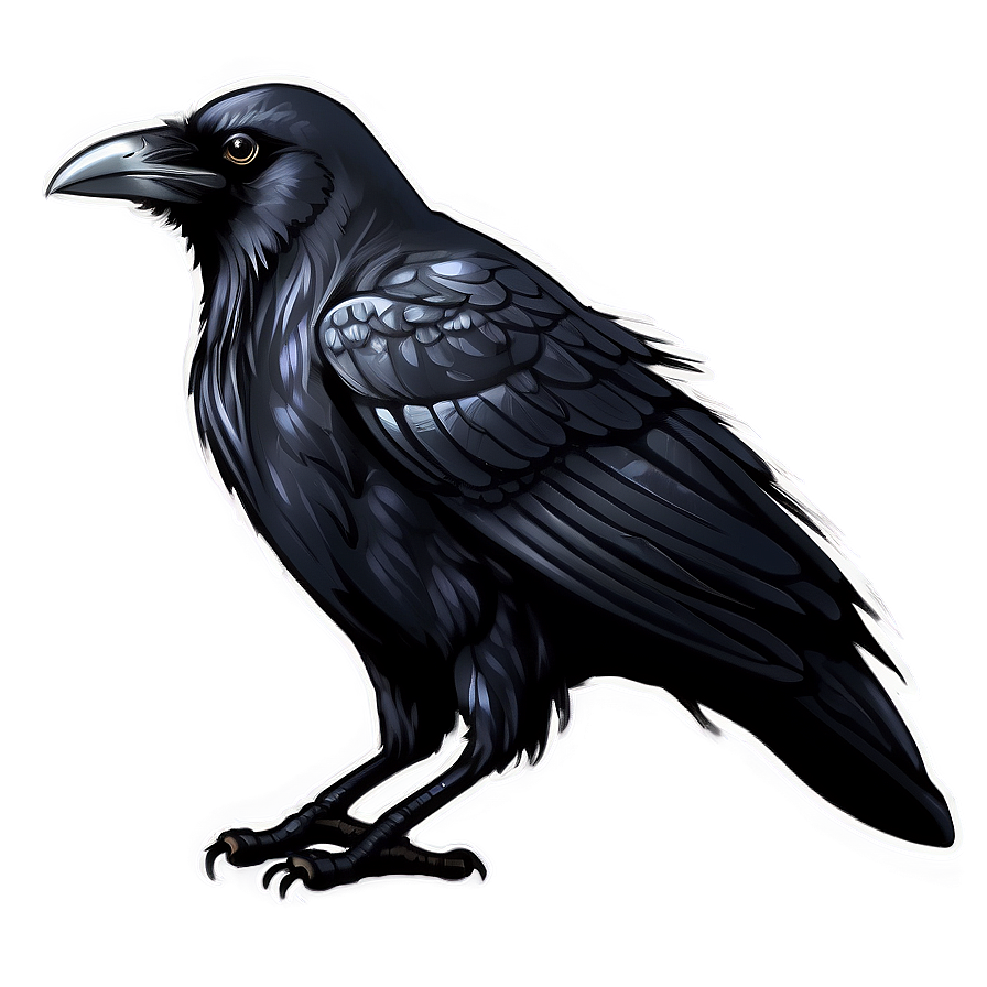 Hand-drawn Raven Sketch Png Ows