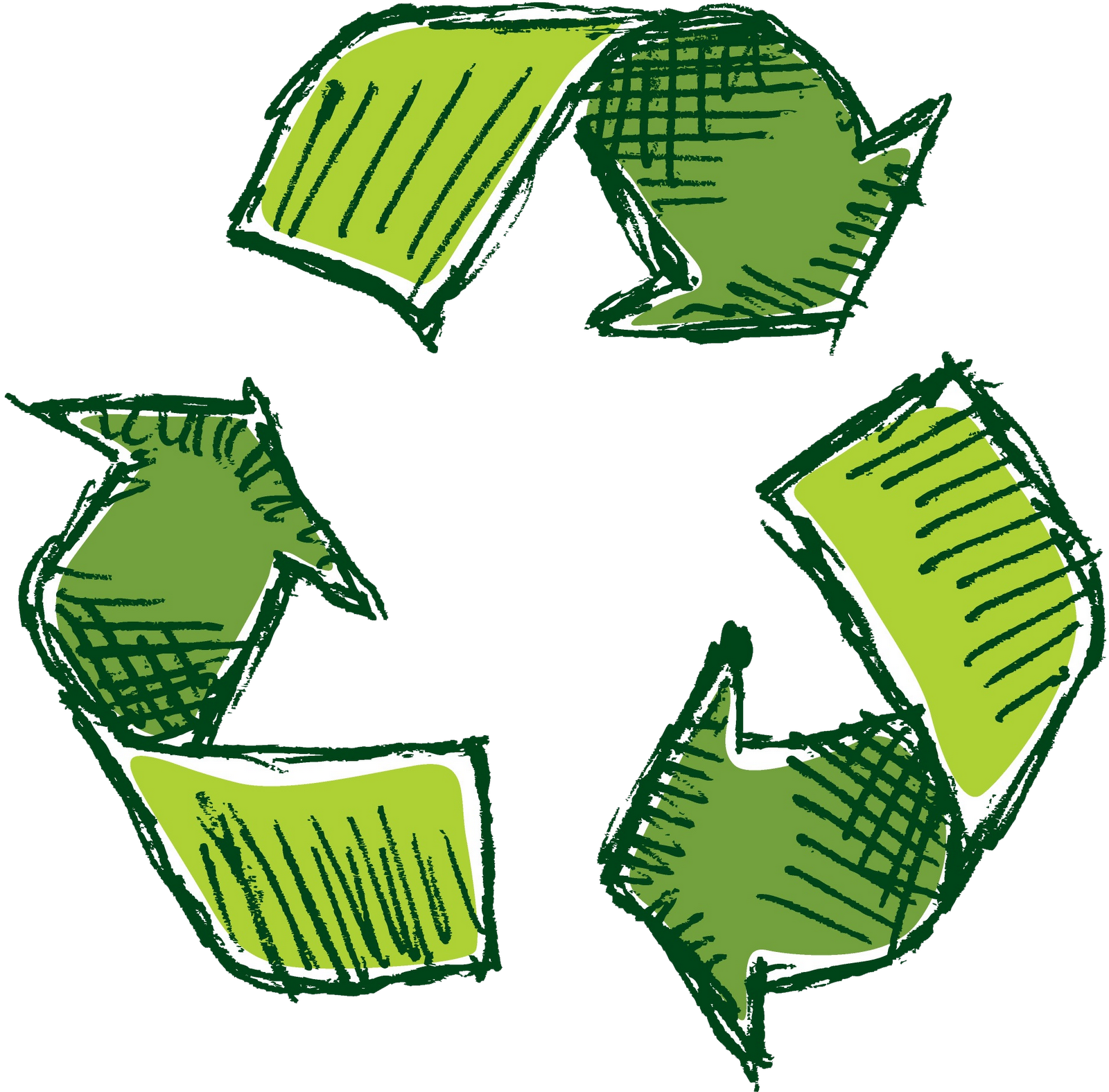 Hand Drawn Recycling Symbol