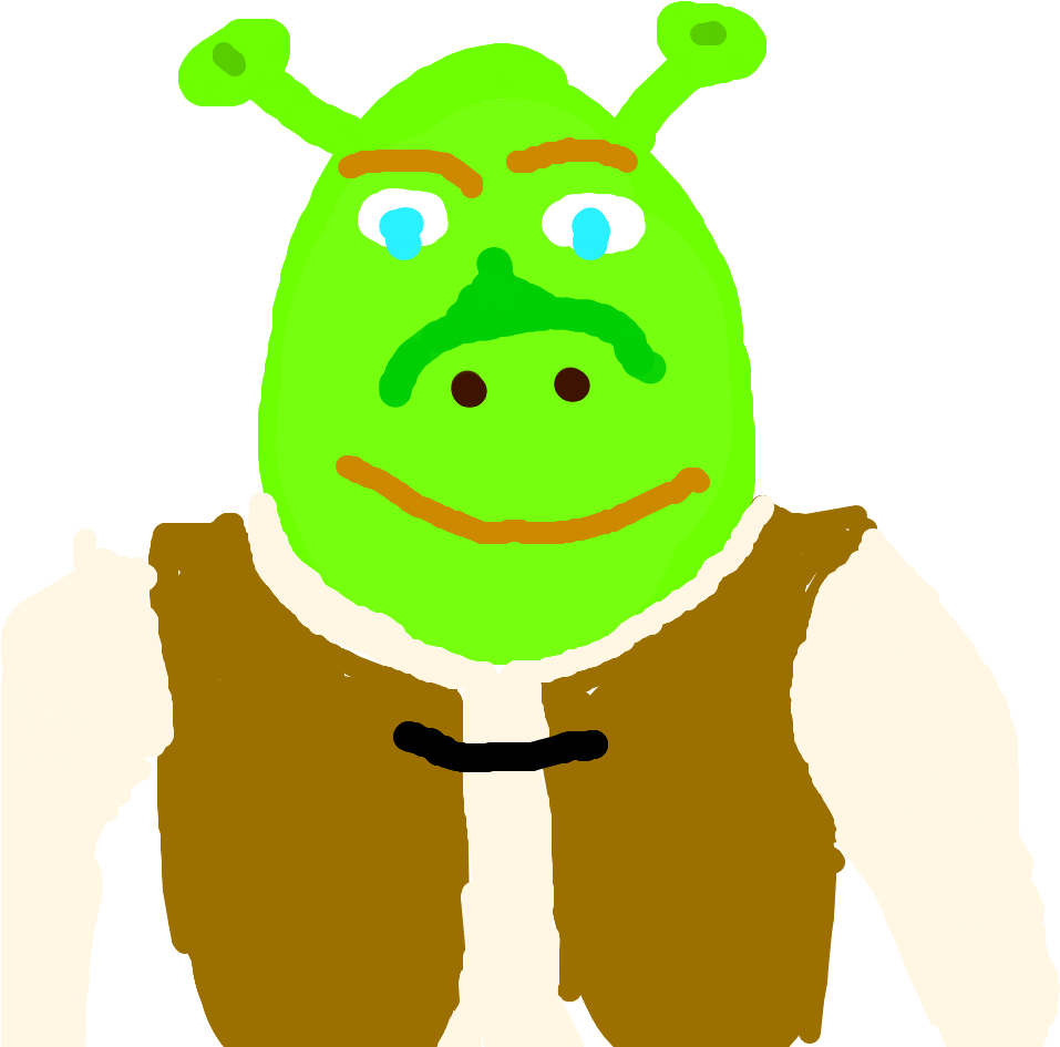 Hand Drawn Shrek Portrait