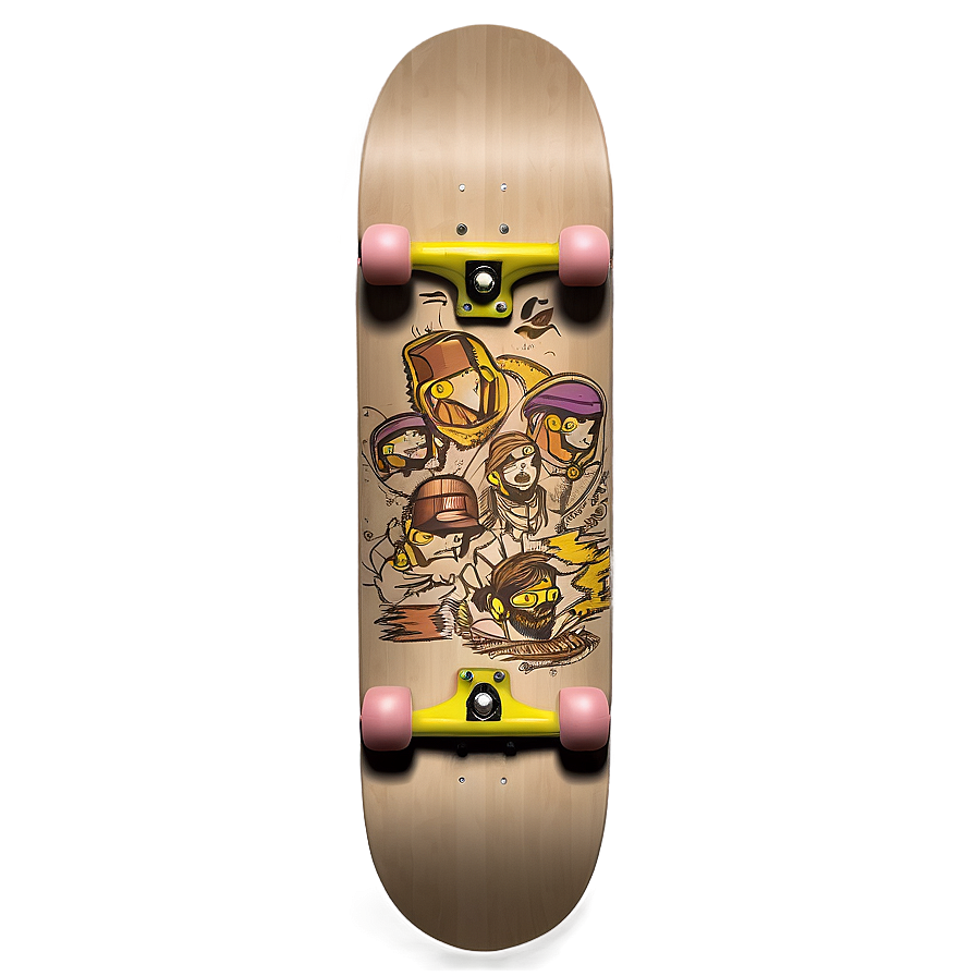 Hand-drawn Skateboard Deck Sketch Png 20